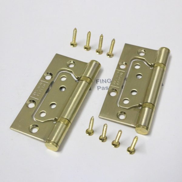 Bản lề âm dương inox sơn tĩnh điện vàng bóng chính hãng cho cửa gỗ và composite – chống gỉ, vận hành êm ái