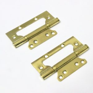 Bản lề âm dương inox sơn tĩnh điện vàng bóng (lớn) chính hãng cho cửa gỗ và composite – chống gỉ, vận hành êm ái